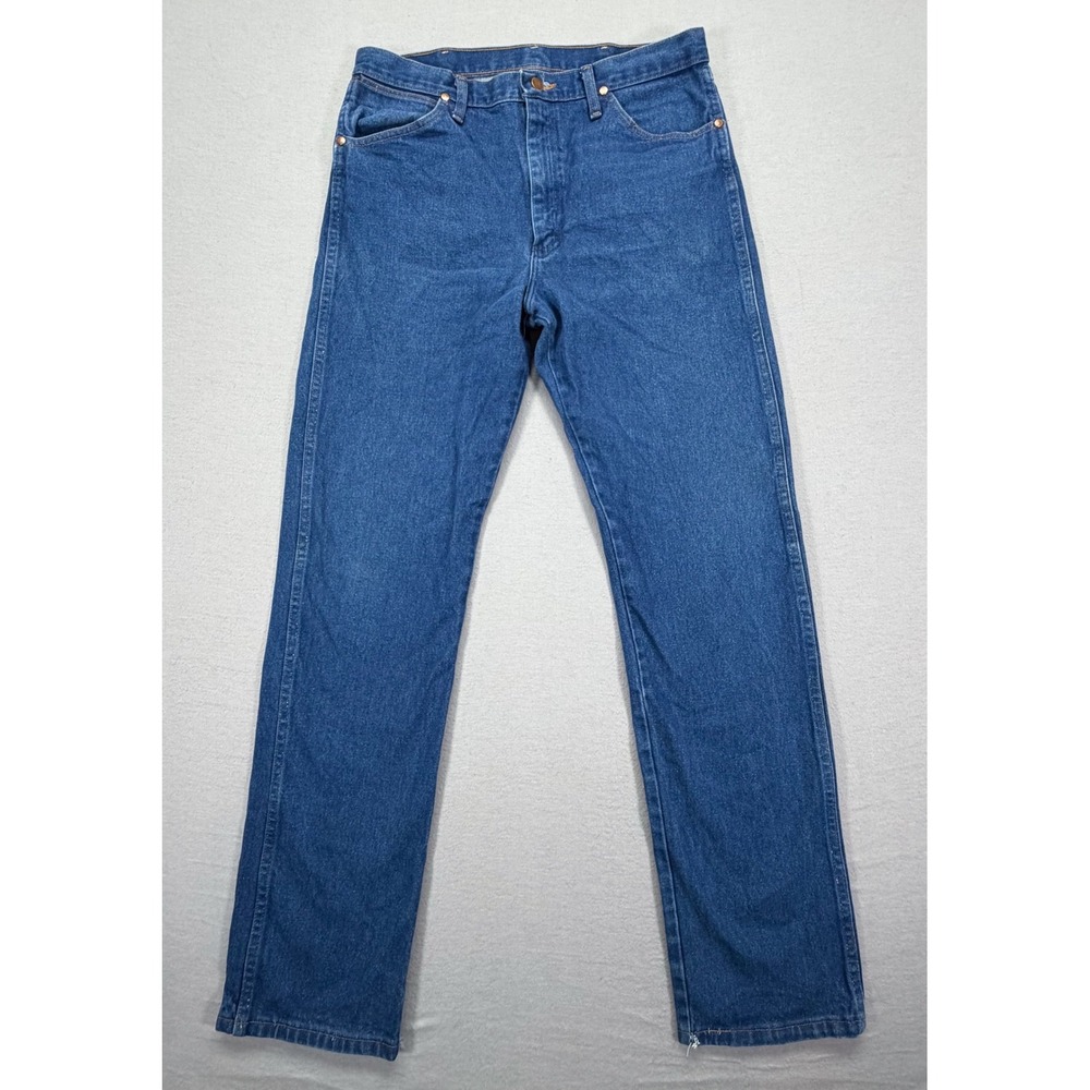 Wrangler Cowboy Cut Jeans Mens 35x36 Good Blue 13MWZ Straight Leg Denim
